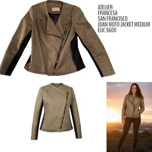 $600 ATELIER FRANCESCA SAN FRANCISCO JOAN MOTO JACKET MEDIUM EUC